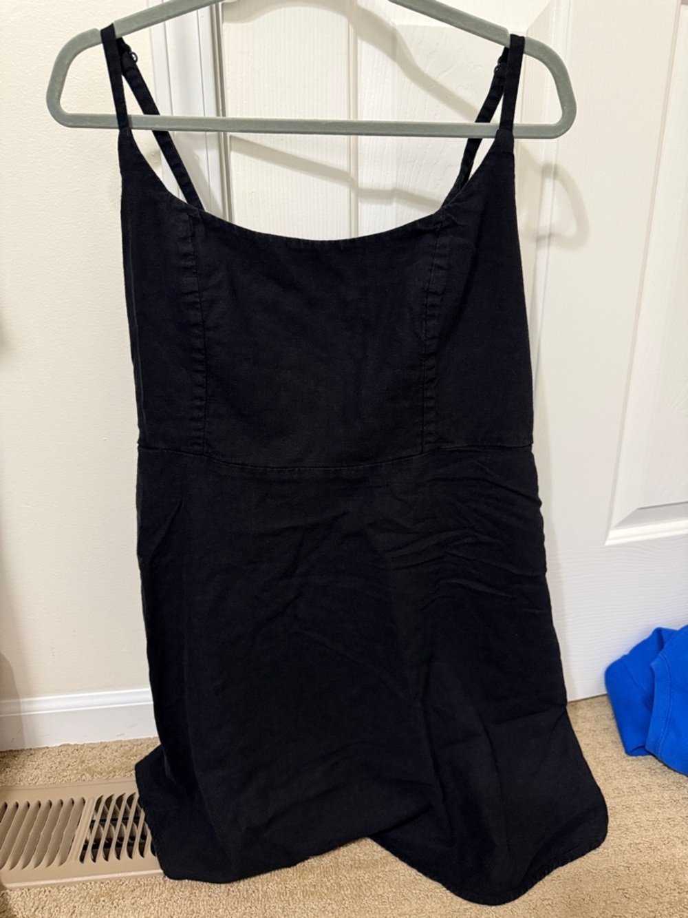 Old Navy Black Midi Slip Dress with Adjustable Straps